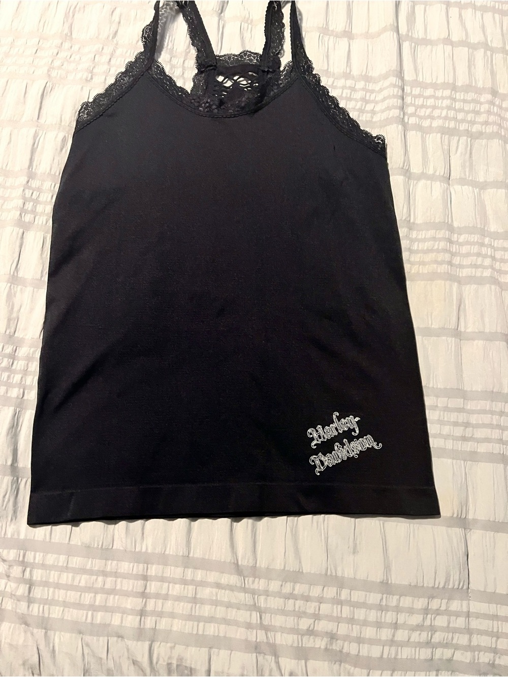 Harley-Davidson Black Lace Racerback Tank